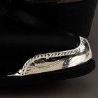 New  Western Cowboy Boot Toe Tips Rand -silver Toe Tips Rope Edge - Pair   Set
