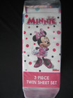 Disney Jr  Minnie Mouse  being Me  3 Piece Twin Sheet Set New In Sealed Cello