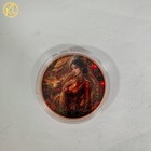 1 Pc Purple Copper Coin Chinese Style Dragon Qipao Beauty Collection Gifts