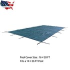 Inground Pool Cover Rectangle Winter Safety Mesh Pool Cover Home Swimming Pool