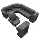 Wise Bm1145-1890 Premier Series Pontoon 50  Bench Seat Cushion Set  Slate dark