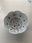 Royal Copenhagen Fluted Porcelain Fruit Basket Number 398