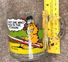 Garfield   Odie Vintage Glass Coffee Cup Mug Set Of 2 From Mcdonald s 1978-1980