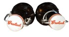 2pk Vintage Grolsch Beer Bottle Amber Brown Glass Porcelain Flip Swing Tops