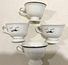 Set Of 4  2  Helen Hunt Signed Baileys Winking Face Cups  2  Bow Tie Gentlemen