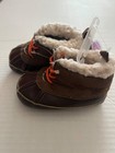 New Carter s Toddler Boys  Suede  Size 6 -9 Mos Brown Boots Crib Shoes