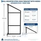 2 Pack 3-tier Cargo Shipping Container Shelving Shelf Brackets 52   H X 20   W