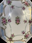 Small Vintage Hand Painted Beaded Porcelain Vanity Dresser Tray Nippon
