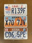 Lot Of 3 Utah License Plates Delicate Arch Life Elevated Skier In God We Trust