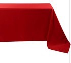 Large Red Rectangle 90 X 156 Inch Tablecloth - 8ft 90x156 In  2 Pack  