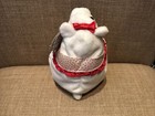 1998 Collectible Coca Cola Bean Bag Plush Polar Bear W  Polka Dot Collar   0126