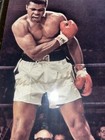 Muhammad Ali Signed Gold Ink Iconic Framed Photo On Plaque