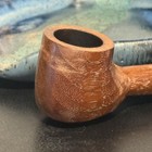    blue Nebula    Handcrafted Pot Shaped Pipe - Brooks White - Lightly Used - Usa