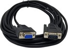 Black Db9 9 Pin Serial Rs232 Male To Female Extension Cable 15 Ft