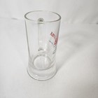 Hamm s Clear Glass Beer Mug stein W  Handle Red Logo Breweriana Advertising
