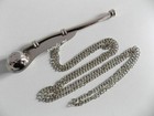 5  Boatswain Brass Whistle W Chain Bosun Call Pipe Nautical Marine Chrome Finish