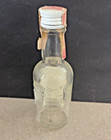 Miniature Smirnoff Vodka Glass Bottle 70  S Embossed Crown 1818 Airplane