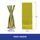 Mt Products Metallic Gold Mylar Wine Gift Bags For Bottles - Pack Of 25