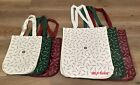 Lululemon Limited Edition Seasonal Reusable Shopping Bag Green  White  Red