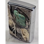 Gold And Sterling Silver Zippo Lighter Turquoise Inlay Limited Edition 44 Of 500