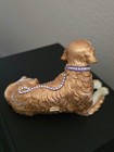 Rucinni Golden Retriever With Collar   Leash Jeweled Hinged Trinket Box-as Is