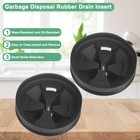 2-pack 3-3 8 Inch Garbage Disposal Rubber Drain Insert  black 