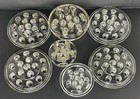 Lot Of 7 Vintage Flower Frogs Clear Glass For Floral Arrangments