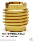 E-z Lok P n 400-m3  M3 Threaded Brass Insert For Wood   10 Pieces  