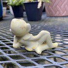 Rare 1950s Vintage Small Ceramic Yellow Japanese Pixie  2 25x2 