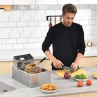 Electric Deep Fryer 10l 10 5qt Stainless Steel Single Tank Commercial Fryer