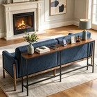Console Table With Power Outlet Narrow Sofa Table 70 8  Behind Couch Table Brown