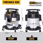 Dewalt Dxv05s-qtb 5 Gal Stealthsonic Shop Vac 4hp Wet dry Ultra-quiet Vacuum