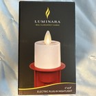 Luminara Rare Red Base Real Flame Effect Night Light  Electric Plug In New
