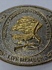 Vtg North American Hunting Club Wings Of Gold Brass Belt Buckle Life Member Oval
