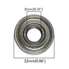 2pcs 608z Steel Ball Bearing Shielded Bearings Deep Groove 8x22x7mm 