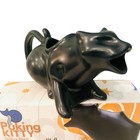 Puking Kitty Black Ceramic Gravy Boat   8 5 l New
