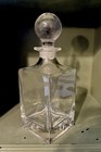 Tiffany   Co Crystal Whiskey Decanter Square Base Classic W  Stopper Signed