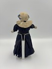 Antique Vtg Bisque Nun Doll Wood Bead Rosary Metal Crucifix 7   No Habit