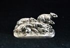 Solid Pewter Rat Race Rat Silver Metal Statue Figurine P