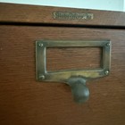 Vtg Antique Oak Globe Wernicke 1 Drawer Card File Cabinet Catalog Index Recipe