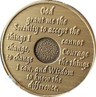11 Month Aa Medallion Bronze Sobriety Chip Blue Recovery Token Coin Gift