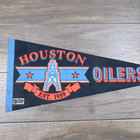 Vintage Original 1990s Houston Oilers Nfl Autographs Signed Full Size Pennant