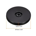 2pcs 3  Rotating Swivel Stand With Steel Ball Lazy Susan Base Turntable Black