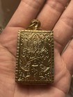Thai Buddha Somdej Amulet In Enamel Waterproof Case Vintage Buddhist Pendant