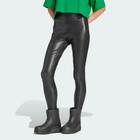 Adidas Originals Women   s Faux Leather Leggings High Waist Black Iy9022