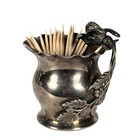 Rare Antique Victorian Barbour Silver Co  Sterling Plated Toothpick Holder Bird