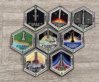 Starship Flights 1 To 8 Mission Patches Nasa Falcon 9 Starbase Raptor 3 5   