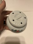Handcrafted Ceramic Incense Holder With Red Rose Purple Flowers
