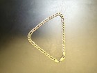 14k Solid Gold Figaro Link Bracelet 7 5in  4 8g 