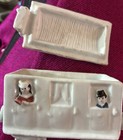 Antique Bisque Porcelain Train Car Match Holder   Striker 4    Rare